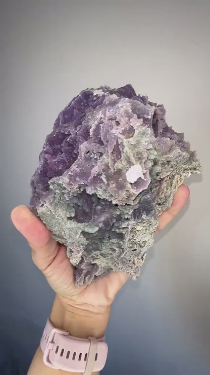 Incredible Piece!Big Size High Grade Purple Grape Agate Specimen