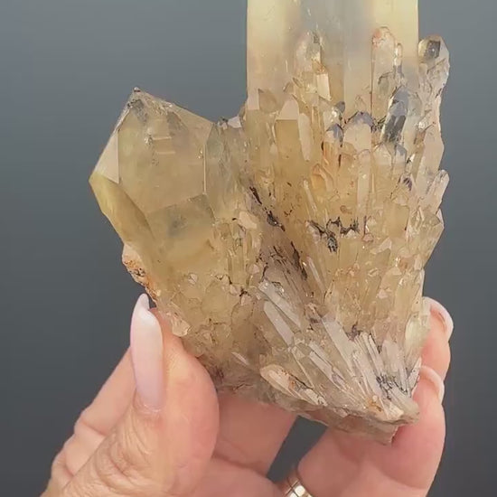 Kundalini Energy! Natural Kundalini Citrine Point,Raw Kundalini Citrine