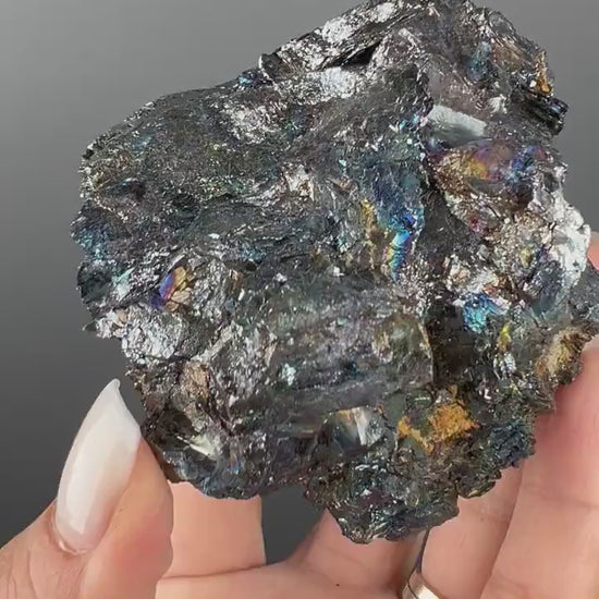 All Natural  Iridescent Colors ! Hematite Specimen From Italy