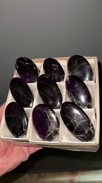 Purpurite Crsytal Palm Stone Lot