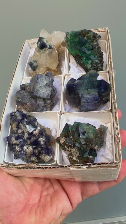 Color Change Green-Purple Fluorite  Crystal Lot