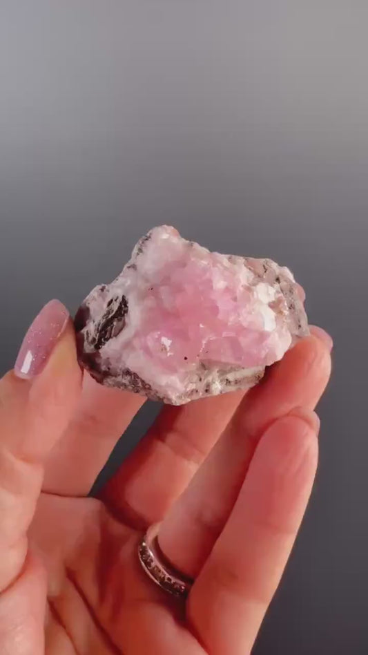 Pink Cobalto Calcite Geode from Morocco