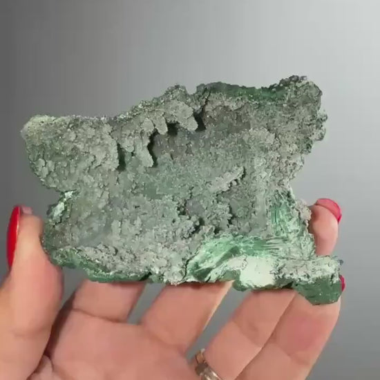 Druzy  Blue Chrysocolla with Malachite Crystal Specimen