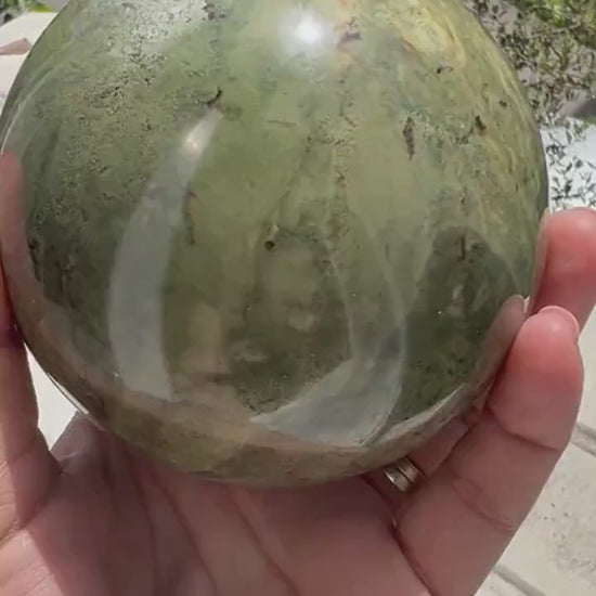 Green Nefrite  Sphere-92 MM