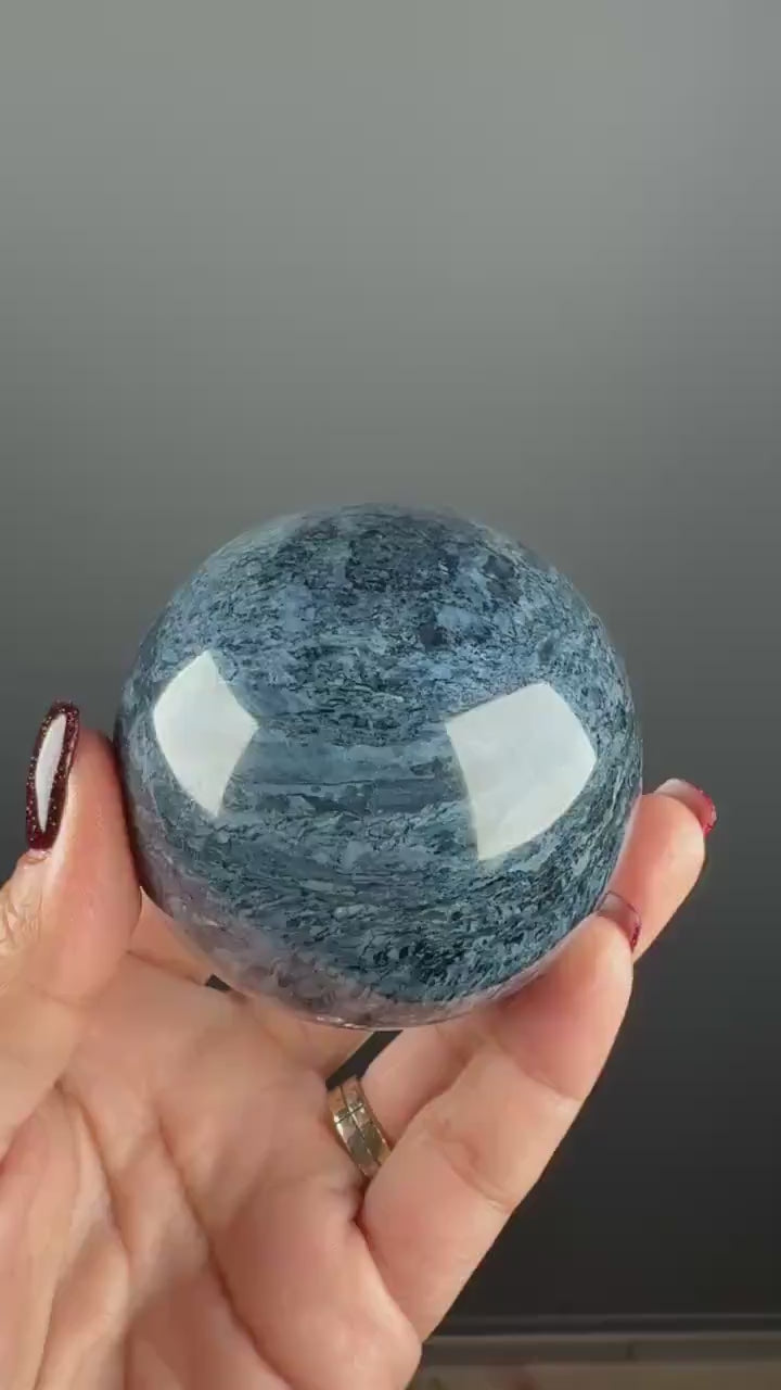 Rhodusite (Dianite) Sphere  Rhoducite (Dianite) Crystal, Magnesio-riebeckite