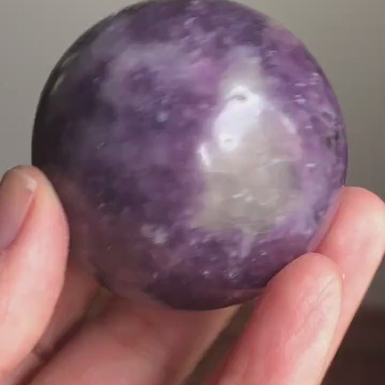 New Stock! Lilac Lepidolite (Mica) Sphere, Lepidolite Sphere