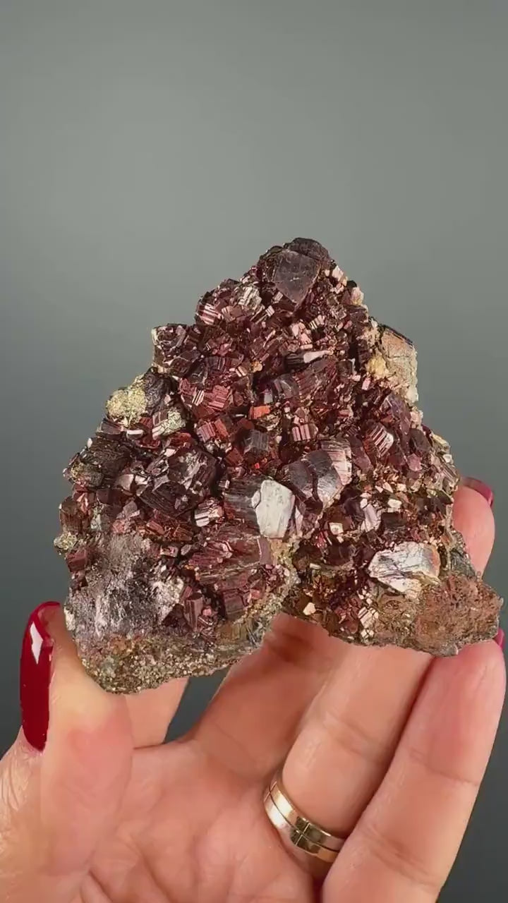 Creativity! Red Pyrite Crystal Mineral Specimen