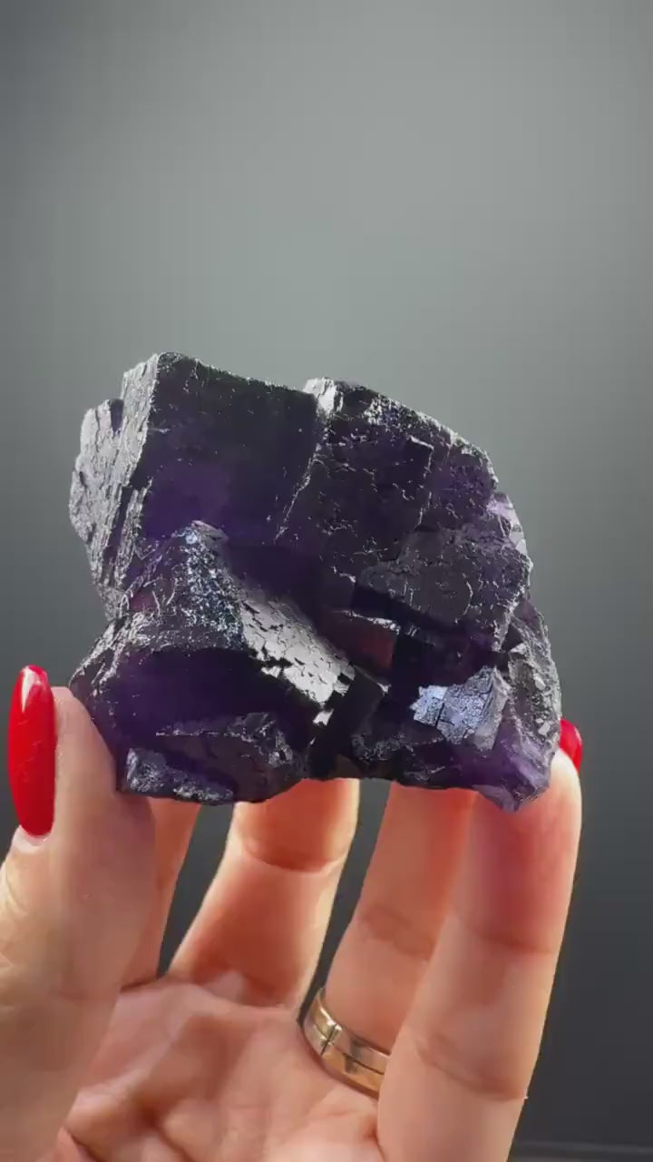 Purple  Fluorite Crystal from Mexico