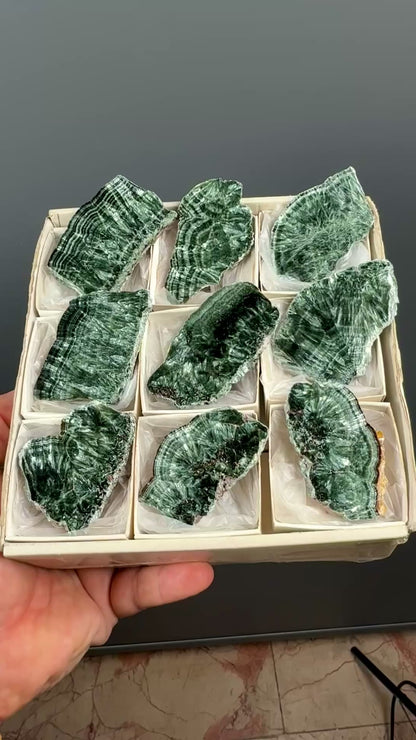 Forest Green Seraphinite Slab Lot