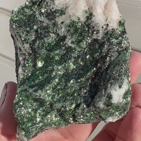 Amazing Green Color Glittery Fuchsite  Crystal, All natural colors