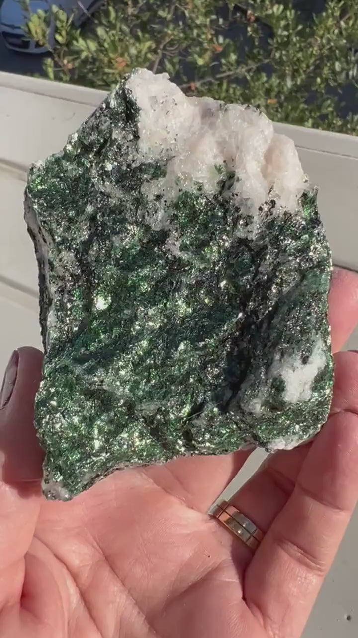 Amazing Green Color Glittery Fuchsite  Crystal, All natural colors