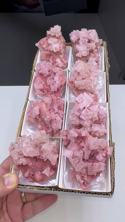 Pink Halite Crystal - 8 Pieces Lot