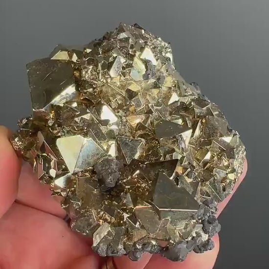 Protection, Enhances and Prosperity... Lustrous Octahedral Pyrites from Peru, Pyrite Specimen