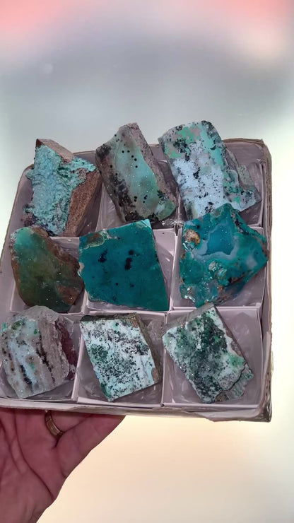 Druzy Blue Chrysocolla Lot-9 pieces