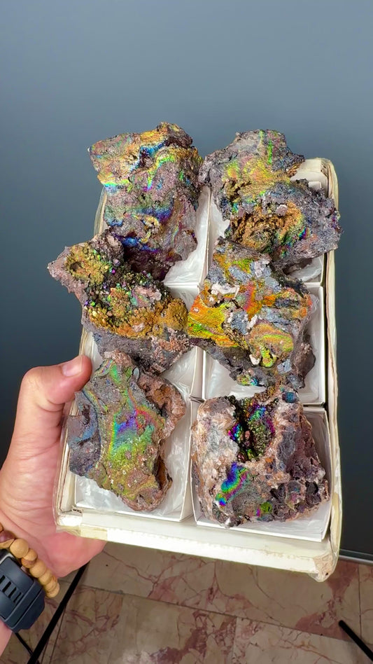 Colorful Goethite with Quartz Specimen Lot
