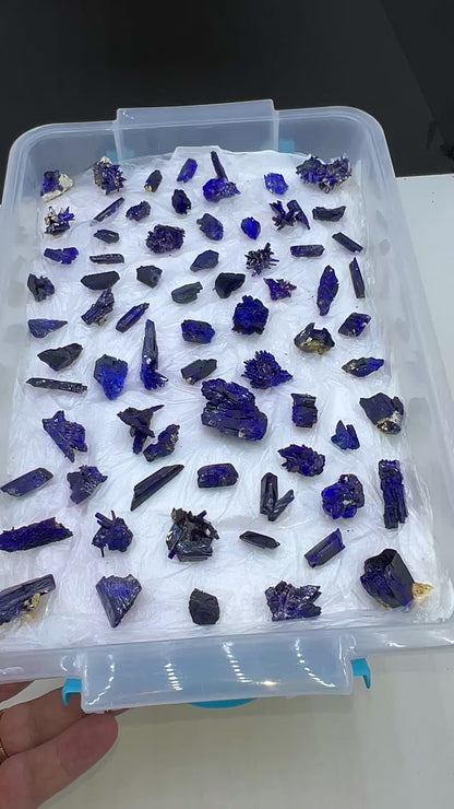 Blue Azurite Crystal  Specimen Lot 60-70 Pieces