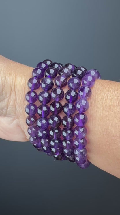 8 MM Amethsyt Bracelets (5 Pieces)