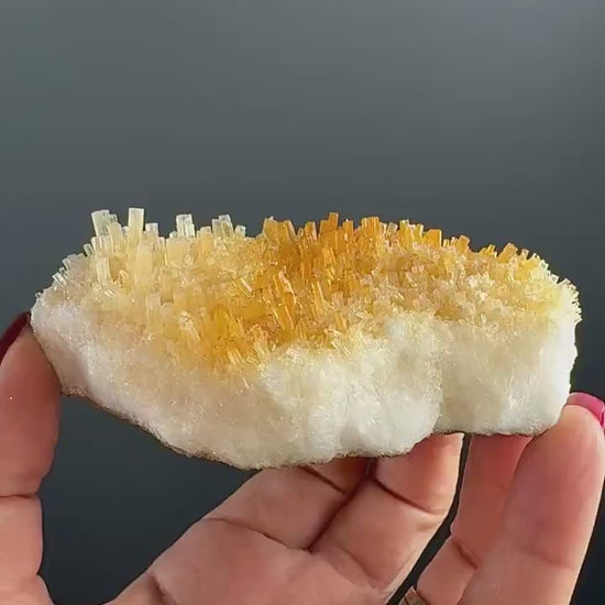 Druzy Yellow (Honey) Calcite Crystal, Yellow Calcite Crystal