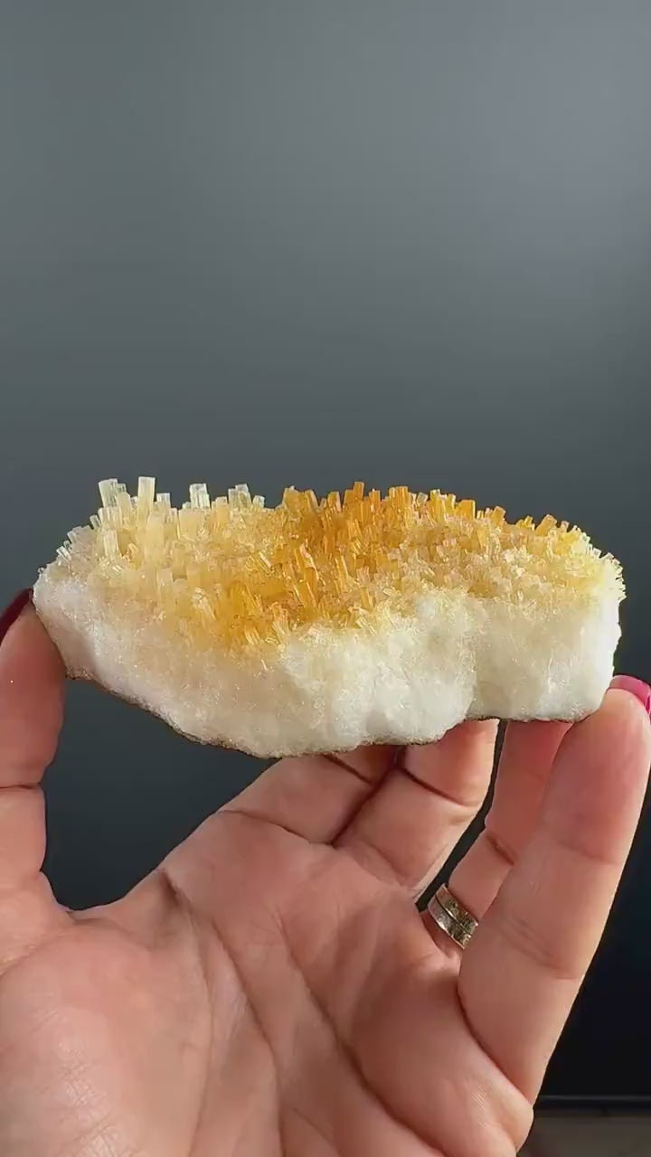 Druzy Yellow (Honey) Calcite Crystal, Yellow Calcite Crystal