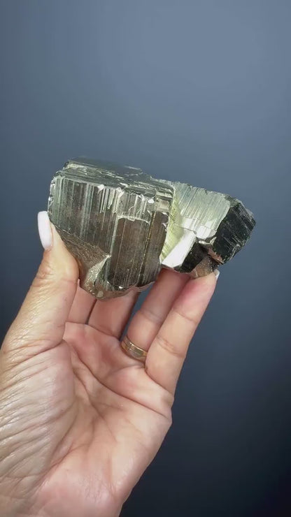 Cubic Pyrite Crystal Specimen, Natural Pyrite Mineral Stone