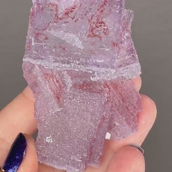 New! Translucent Violet Purple Sugar Fluorite  Specimen from Mexico