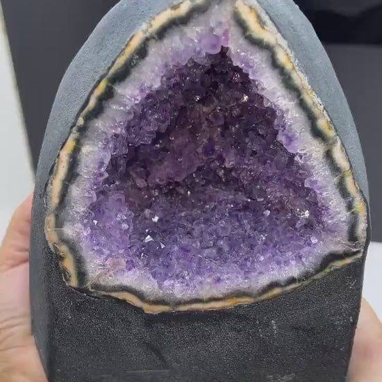 Amethyst Geode Mineral Specimen, Self-Standing Amethyst Geode