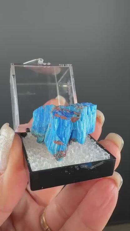 Chalcanthite Specimen, Planet Mine Arizona (with display box)