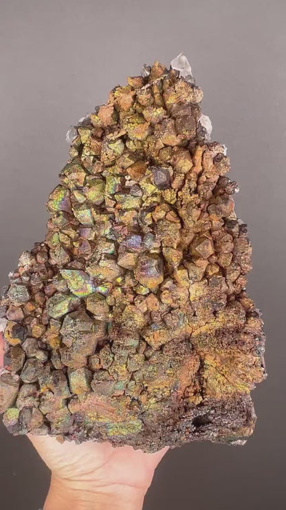 Amazing Piece! Iridescent Colorful Goethite with Quartz Specimen, Big Size Goethite with Quartz Specimen