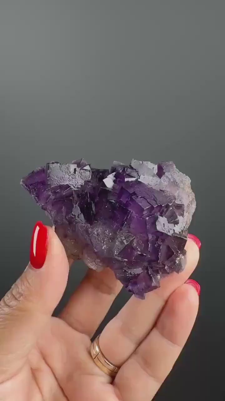 Purple Fluorite Crystal Specimen from Turkey