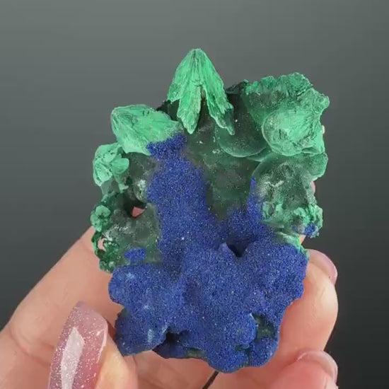 Azurite-Malachite Crystal Specimen