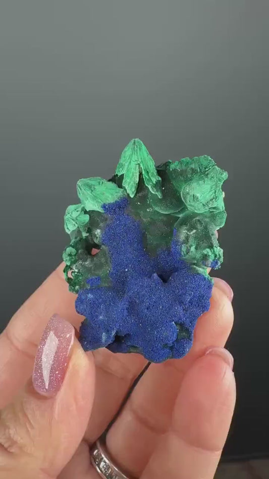 Azurite-Malachite Crystal Specimen