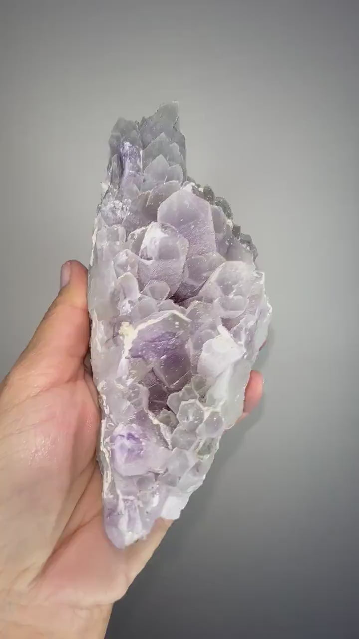 Fantastic Piece!Icy Phantom Amethyst with Green Chlorite Quartz with Golden Galena