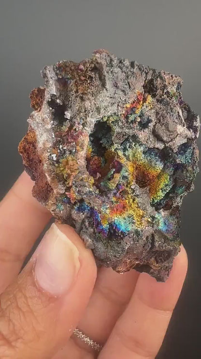 New Piece! Irisdecent Colorful Goethite (Turgite) Specimen, Amazing Rainbow Colors