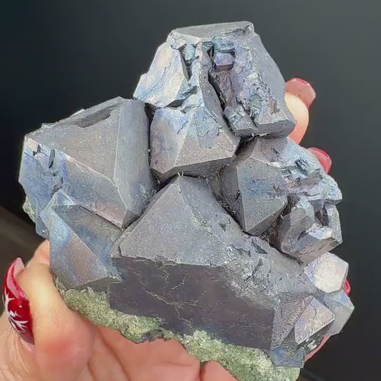 Blue Chatoyant Hematite Specimen from Bulgaria