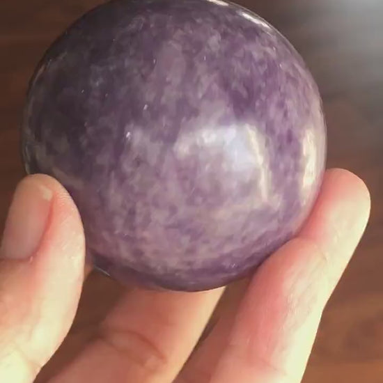 New Stock! Lilac Lepidolite (Mica) Sphere, Lepidolite Sphere