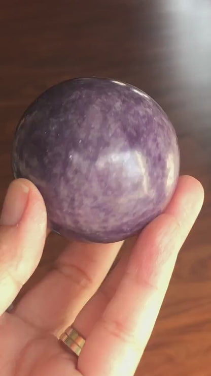 New Stock! Lilac Lepidolite (Mica) Sphere, Lepidolite Sphere