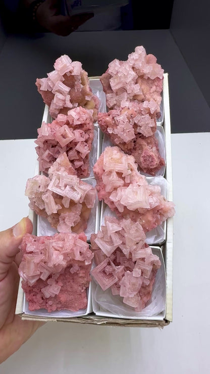 Pink Halite Crystal - 8 Pieces Lot