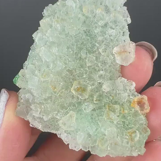 Purification, Balance, Protection! Transparent Gemmy Cubic Green and Yellow Halite Specimen