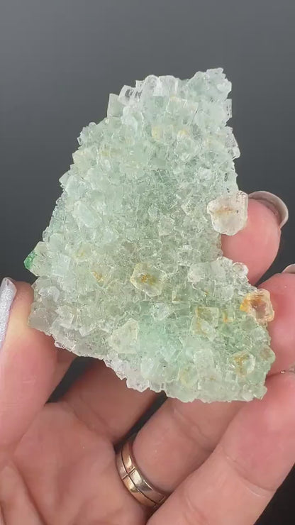 Purification, Balance, Protection! Transparent Gemmy Cubic Green and Yellow Halite Specimen