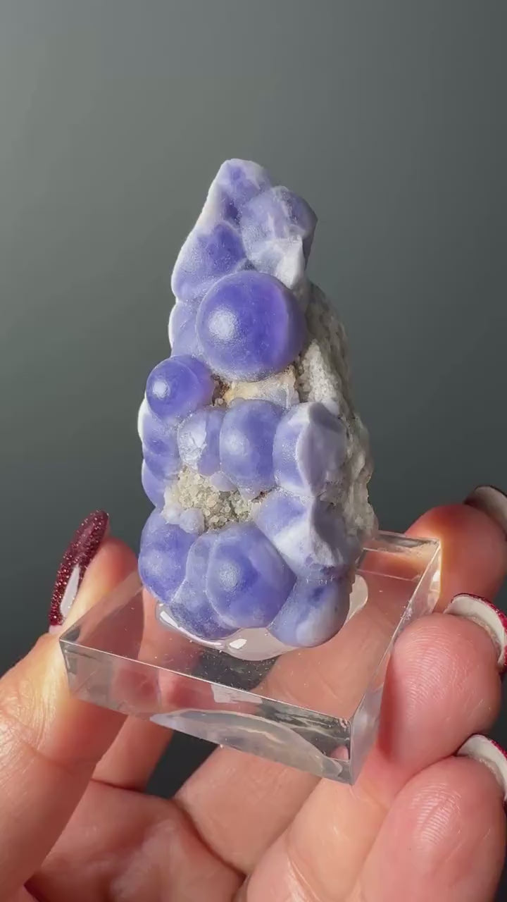 Very Rare! Botryoidal Bluish Purple Fluorite Specimen