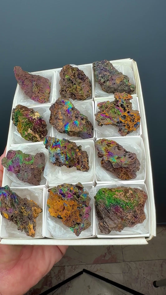 Colorful Goethite with Quartz Specimen Lot