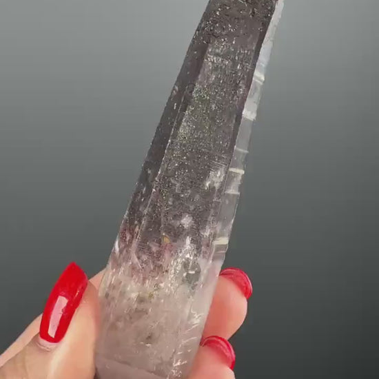 Laser Quartz with Glittery Hematite and Lithium- Double Terminated Quartz