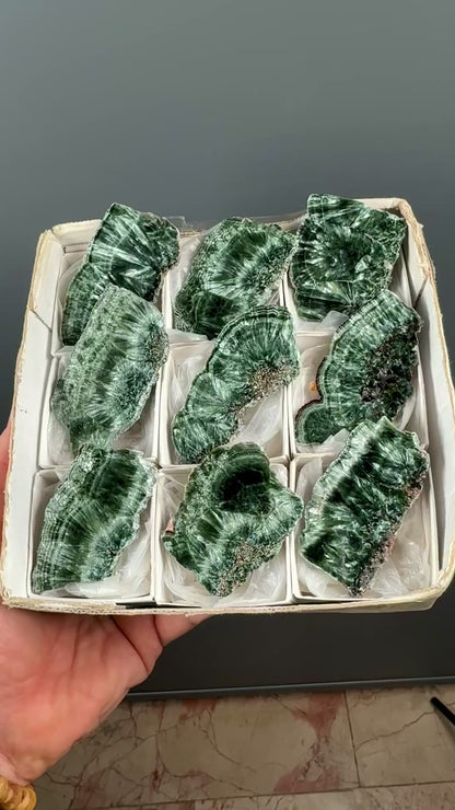 Forest Green Seraphinite Slab Lot