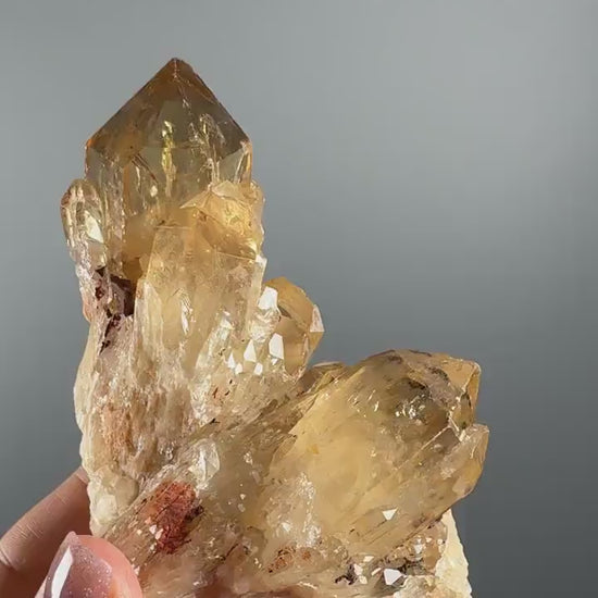 Kundalini Citrine Point: Raw Congo Quartz Crystal, Chakra Healing