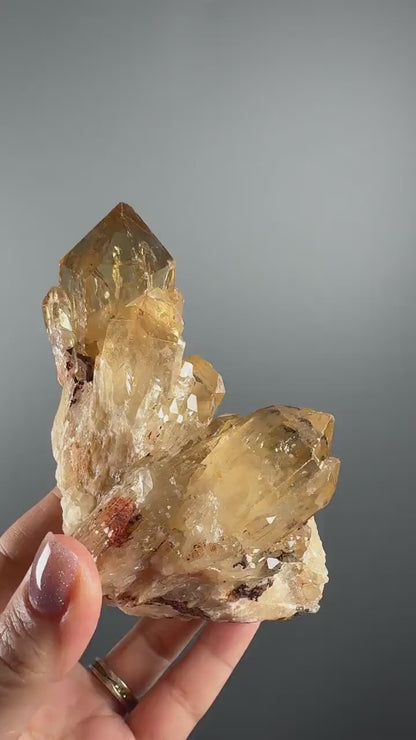 Kundalini Citrine Point: Raw Congo Quartz Crystal, Chakra Healing