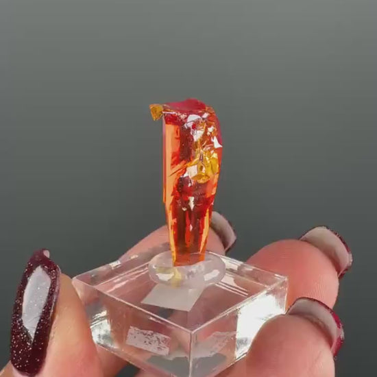 Red-Orange Zincite Specimen, Zincite Crystal