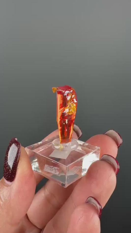 Red-Orange Zincite Specimen, Zincite Crystal