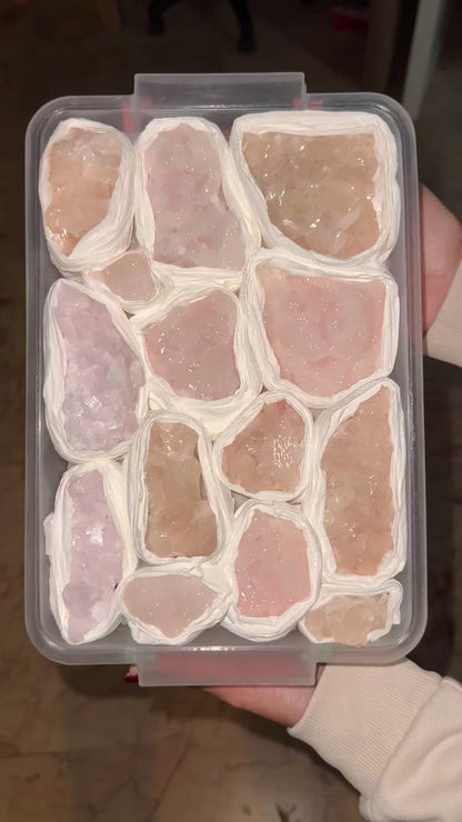 UV Pink Mangano Calcite Crystal Lot