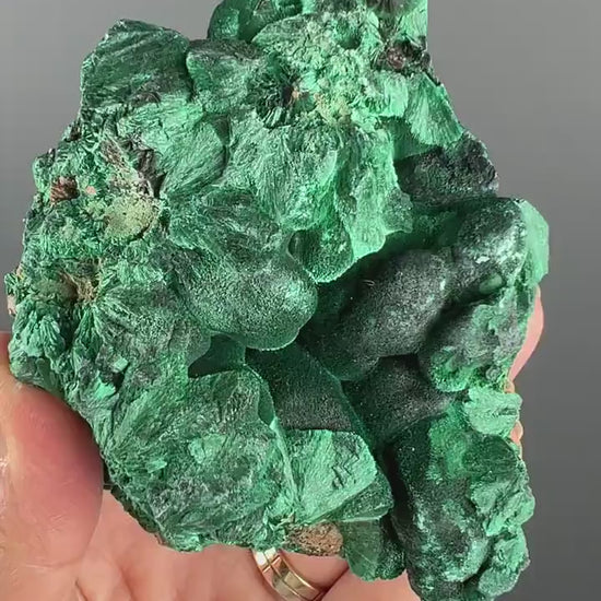 Velvety Green Color, Fibrous Malachite Mineral Specimen,Malachite Specimen