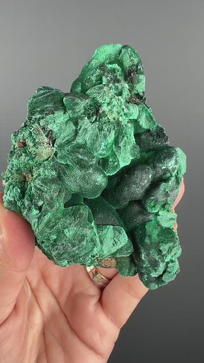 Velvety Green Color, Fibrous Malachite Mineral Specimen,Malachite Specimen